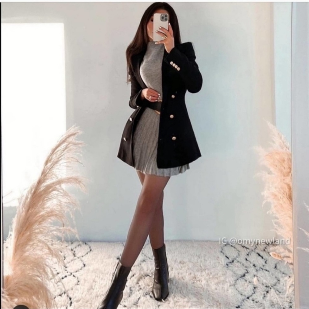 ZARA | NWT SHOULDER PAD DOUBLE BREASTED BLAZER BLOGGERS’S FAVORITE